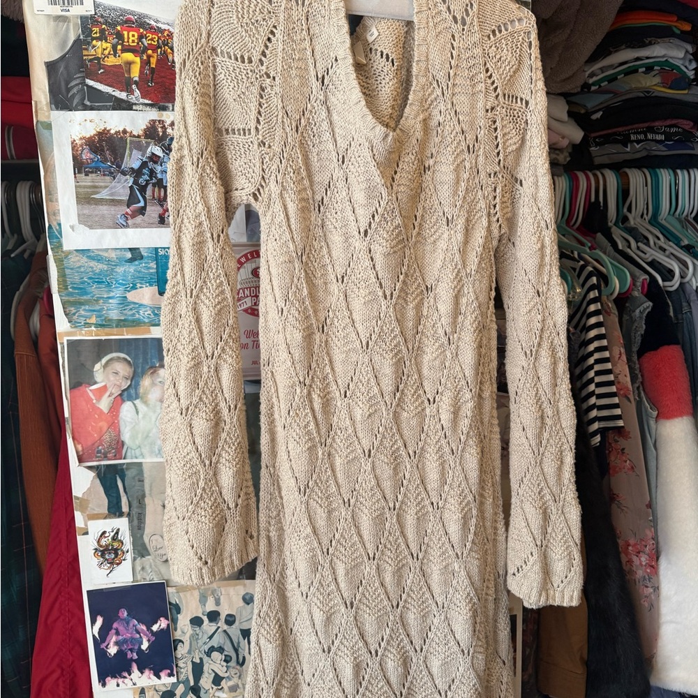 Frenchi cream knit dress